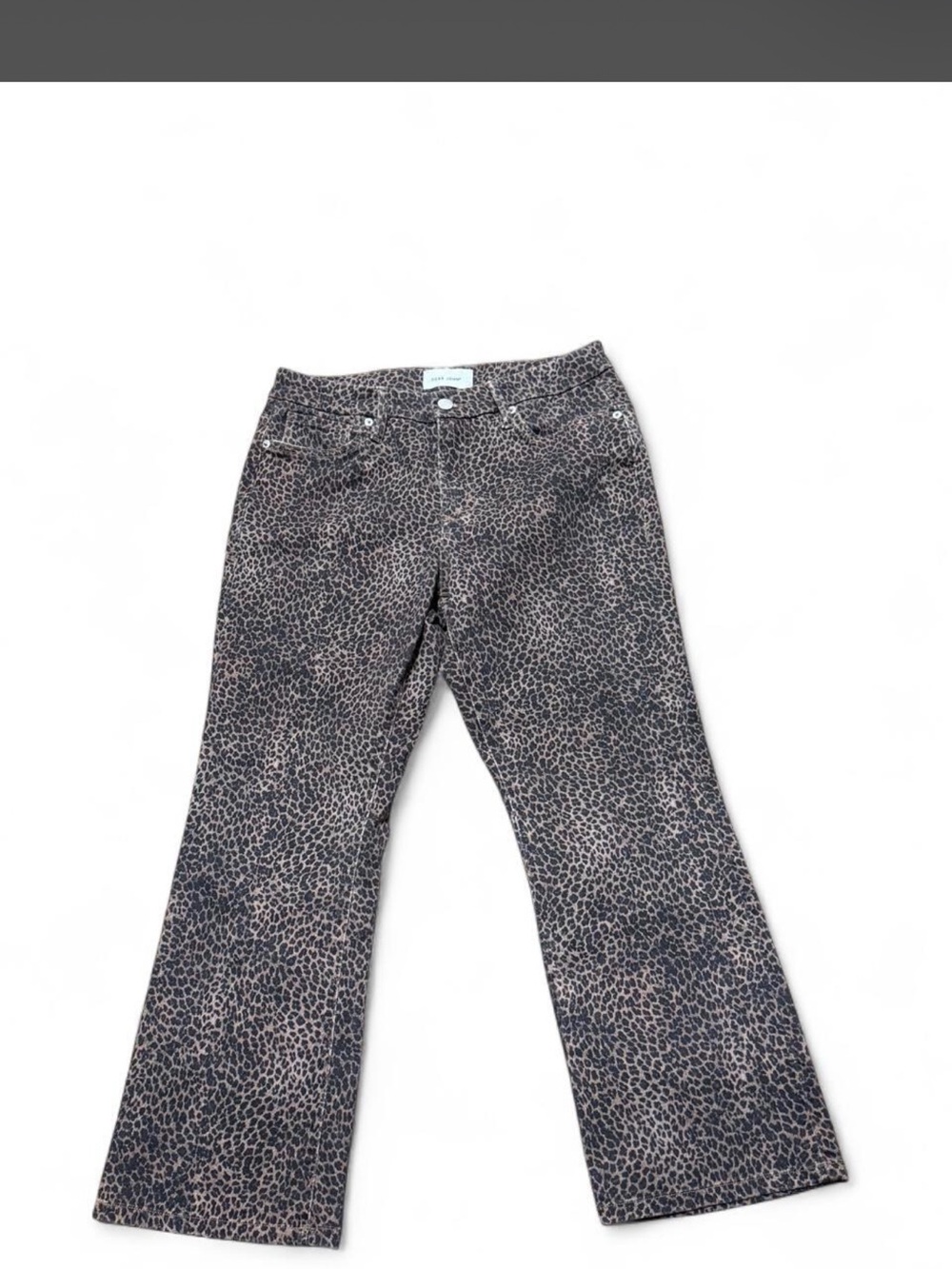 Dear John Leopard Print Women's Flared Pants - Black/Tan